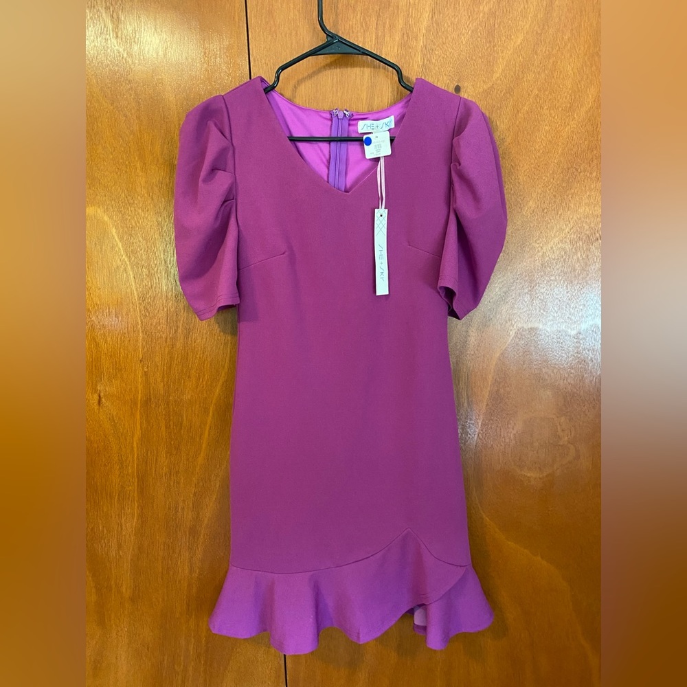 She & Sky Purple Dress
